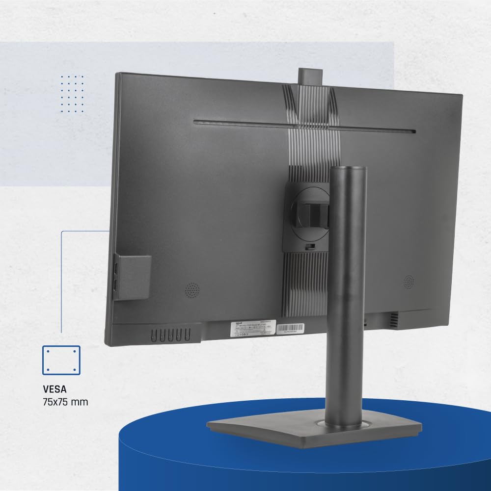 iggual Monitor 23.8” IPS Full HD - Pivotante,Giro 90º + Inclinación y Rotación, Altura Ajustable, 1 ms - Webcam Retráctil 3 Mpx Ideal Videoconferencias- Color 90% sRGB - USB/HDMI/VGA- (ML24WC)