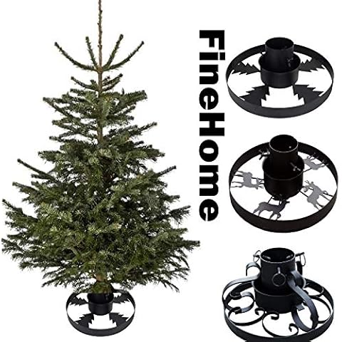 FineHome Metall Tannenbaumständer Weihnachtsbaumständer Ø 40cm Baumständer Christbaumständer Verschiedene Modelle Cover