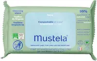 Mustela Toalhas Compostáveis Com Perfume 60 Unidades - Lenços Umedecidos Perfumados E Suaves Para Higiene Do Rosto Ao Bumbum – Com 99% De Ingredientes Naturais – Bebê E Criança