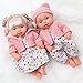 GSDJU 2 Piezas 30,5 cm simulación Pelo Largo Bebe Reborn recién Nacido muñeca 12 Pulgadas Silicona Suave Realista muñeca Gemela DIY Sonido educación Juguetes niños