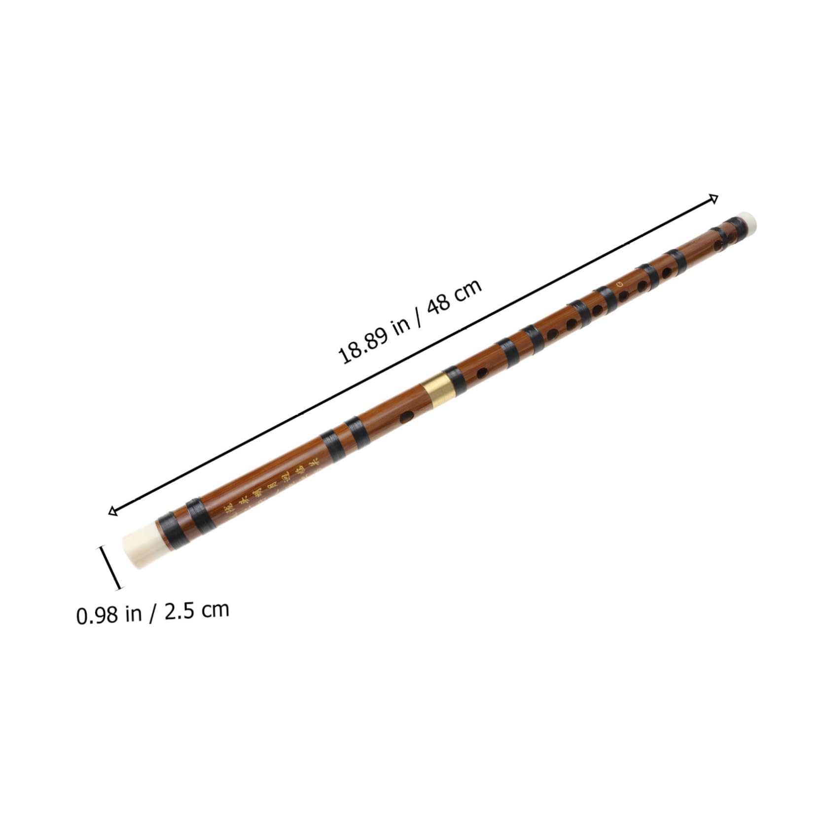 YARNOW Flûte en Bambou Détachable de Style Rétro, Ton Précis et Prise en Main Confortable, Instrument Traditionnel pour Débutants en Musique