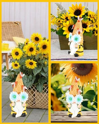 Istatuegardengnomesoutdoorclearancewithsolarbeelights95resinfigurinehoneycombsunflowerspringsummerdecorationforhomegardendecorlawnornamentsmrbeegnome Urban Country Home Decor Istatue garden gnomes outdoor clearance with solar bee lights 95 resin figurine honeycomb sunflower spring summer decoration for home garden decor lawn ornaments mr bee gnome urban country home decor