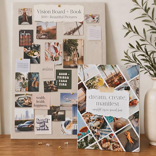 ZICOTO Inspirational Vision Board Kit - Complete Set with Book & Felt Board