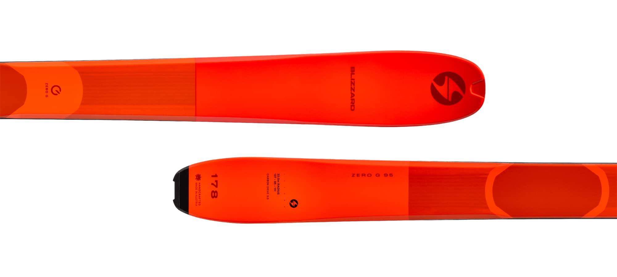 Blizzard Men's 8A228000001 Zero G 95 Backcountry Touring Lightweight Orange Skis (No Bindings Included), Size 171