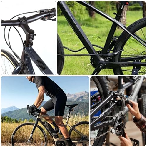 FLEXNOVA 6 Stück Rahmenschutzfolie Fahrrad, Aufkleber Lackschutzfolie Rahmenschutz Fahrrad Schutzfolie Fahrradrahmen Schutz Fahrrad Carbon Aufkleber Rahmenschutzfolie für Rahmens Mountainbike