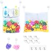 2 x Mesh Bath Toy Organizer + 6 Ultra Strong Hooks – The Perfect Bathtub Toy Holder & Bathroom or Shower Caddy – These…