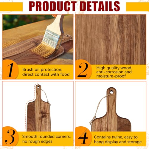 Tabla de Cortar de Madera Hsei con Mango Rectangular miniatura 6