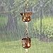 CT DISCOUNT STORE Decorate Your Home with Variety Rain Chain - Solid Metal Hand Craft Garden Decoration (Dragonfly Rain Chain; Brown)