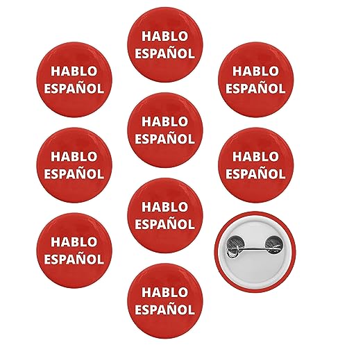Badge Hablo Español pour professeur d'espagnol comme cadeau de fin d'année scolaire