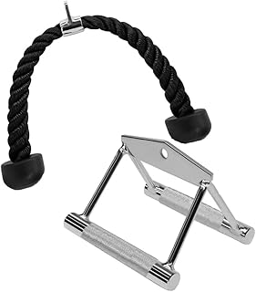 Combo Pack- Triceps Rope and Seated Rowing Handle, Gym Cable Attachment Multi-Training Bar-picture-13