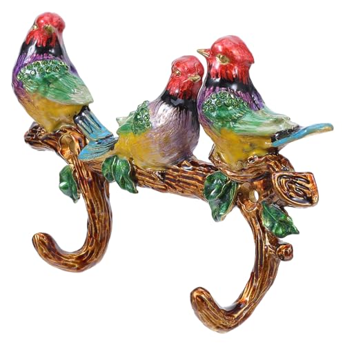 SOPOTUTU Ganchos de Pared de Pájaro de Aleación de Zinc de Colgadores Vintage con Esmalte Europeo para Abrigos Toallas Bolsas y Llaves Soporte Resistente y Decorativo para Entrada y Armario