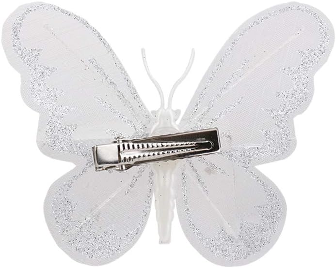 Firlar Christmas Glitter Butterfly Ornament, 24 Pcs DIY Craft Butterfly Clip on Christmas Tree Ornaments for Xmas Tree Wreaths Party Wedding Decor - Image 6