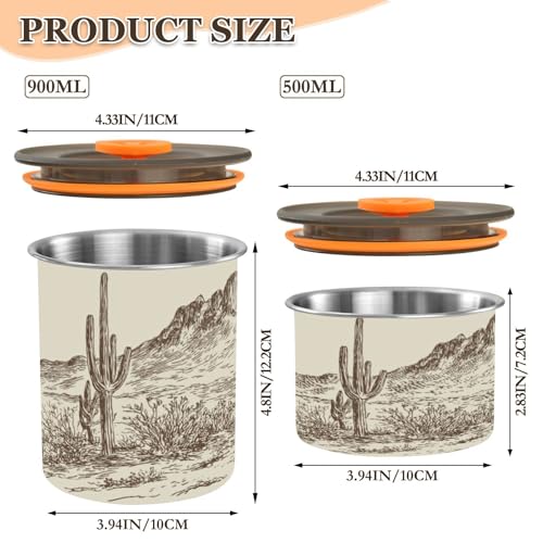Envase de café hermético de acero inoxidable Blueangle 500ml miniatura 2