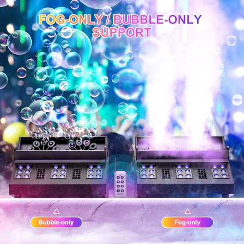 Dazzlingstage 2000W Fog Machine, 3 In 1 Fog Bubble Machine With 2 Bubble Fans thumb #3