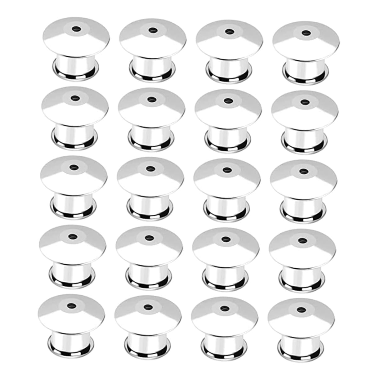 3 Sets Anti-Explosions-Schnalle, Anstecknadel, Stopper, lustige Nadeln, Anstecknadel, Anstecknadel, magnetische Stecknadel, Verschlüsse, rückseitige Verriegelung, blanko, Silber, 60 Stück x 3