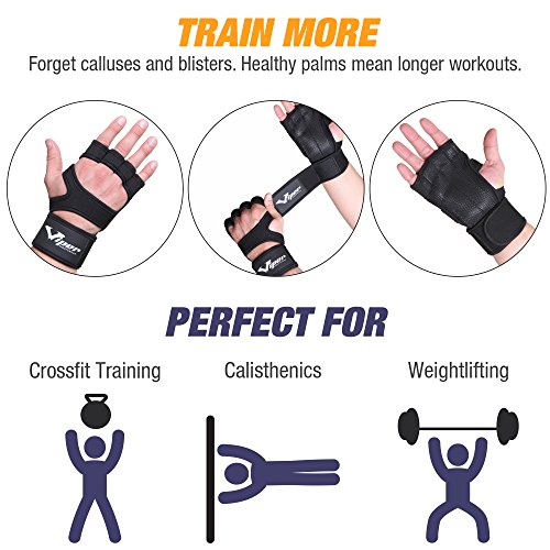 Guanti Crossfit da Uomini - Paracalli con Polsiere...