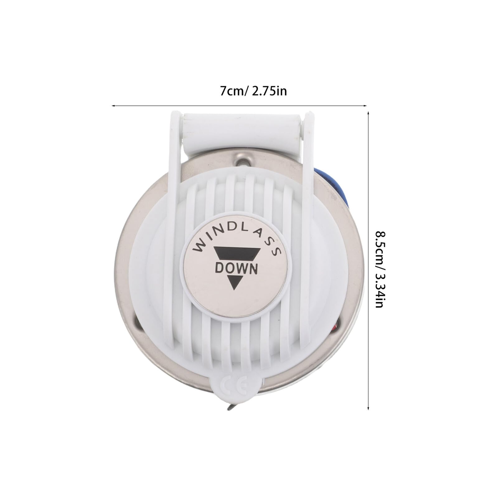 Alasum Interrupteur Pied D’Ancre Marin, Commande de Guindeau Robuste, Kit 2 Pièces Blanc, Système de Contrôle D’ancrage pour Bateau de Pont, Accessoire Navigation de Plaisance,