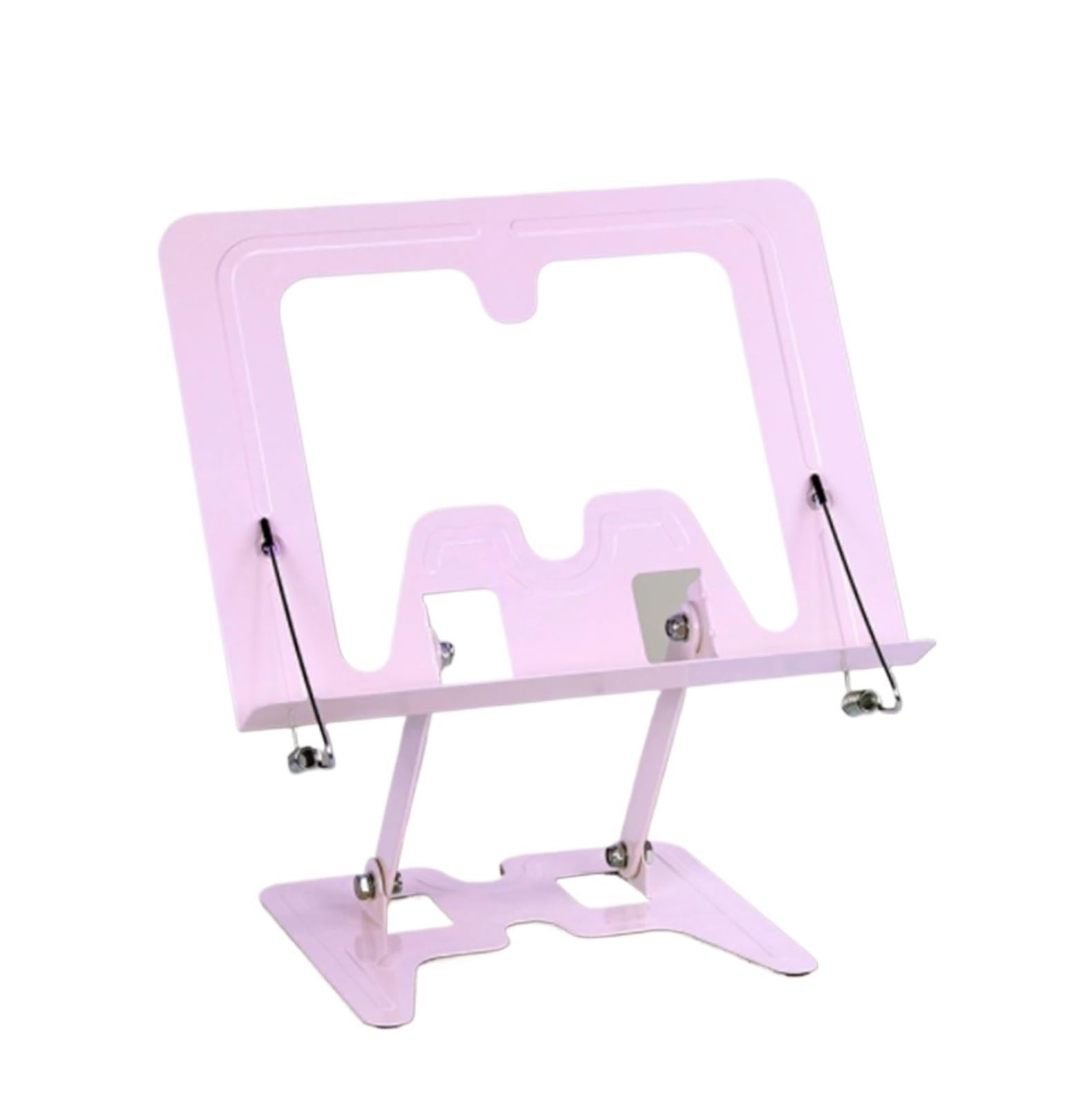 Atril Para Libros De Cocina Estante Ajustable Con Soporte For Páginas, Estantería Plegable For Recetas For Colocar Libros De Cocina Y Tabletas Atril Para Libros De Cocina(Pink)