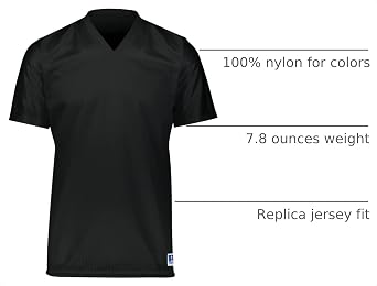 Russell Athletic Men's Mens Solid Flag Football Jersey Lightweight Football Jersey for Men, Ideal for Game Day and Training