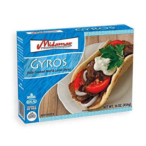 Halal Beef and Lamb Gyro by Midamar - Fully Cooked, seasoned and sliced