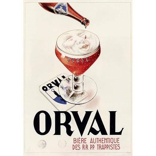 Biller Antik Orval Bière trappiste Abbaye cistertienne de Luxembourg Impression publicitaire 194