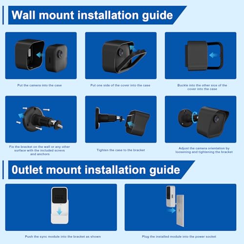 Image of Outdoor Camera Mount for Blink, (2-in-1Minimalist) Sync Module 2 Mount and 3Pack Weatherproof Protective Housing with 360 Degrees Adjustable Bracket for Blink Outdoor 4th&3rd Gen Cam System