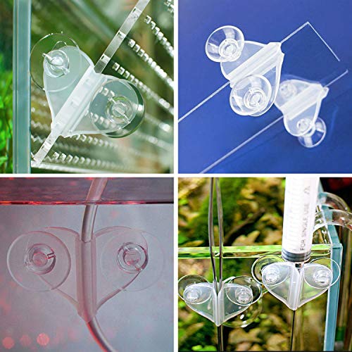 Pawfly 6 Pack Aquarium Divider Clip With Suction Cup Heart Shaped Clear Plastic Isolation Holder For Fish Tank #TOP5