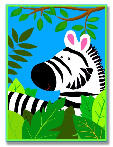 The Kids Room by Stupell It's a Jungle Out There Zebra Rectangle Wall Plaque