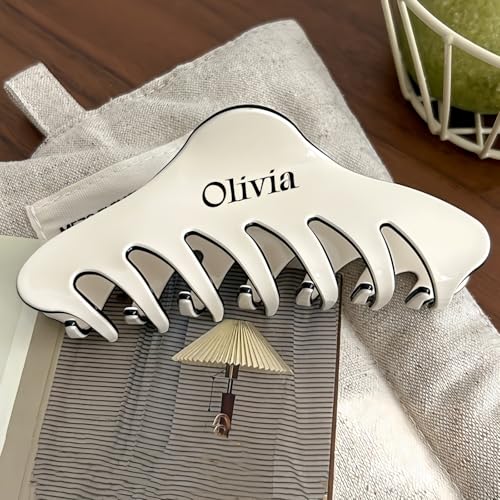 Fermagli Per Capelli Personalizzati Per Matrimoni, Fermagli Da Donna Personalizzati Con Nome, Accessori Per Capelli Alla Moda Per Spose, Regalo Per Feste(White)