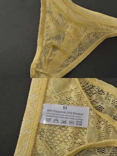 Men's Thong Sexy Mesh Briefs Translucent Bikinis Underwear4