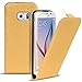 Produktbild Conie BF34418 Basic Flip Kompatibel mit Samsung Galaxy S6, PU Leder Hülle Cover Klapphülle für Galaxy S6 Tasche Creme