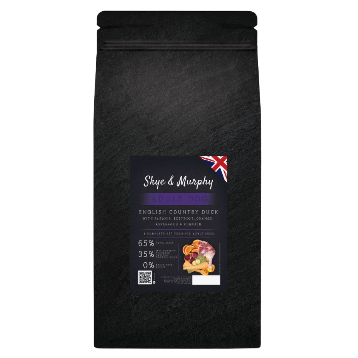Skye & Murphy Adult Dry Dog Food Superfood 65 Blend - Country Duck (2kg) Grain Free Dog Food with Sweet Potato, Beans, Beet Pulp & Added Omega 3