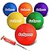GoSports Playground Ball (Set of 6) with Carry Bag and Pump, 8.5"