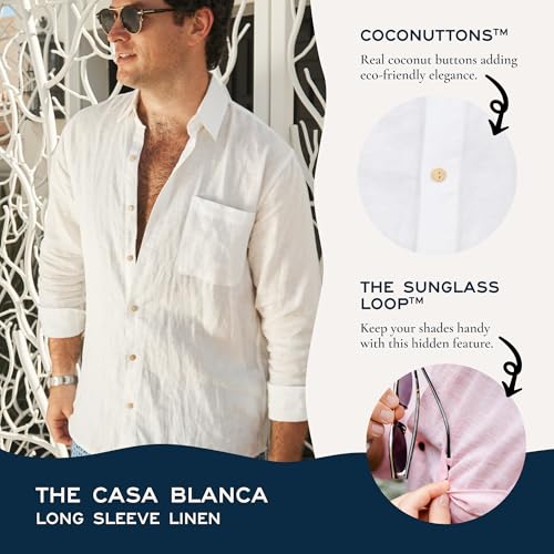 The Casa Blanca - Premium Linen Men's Shirt- Regular Fit, White3