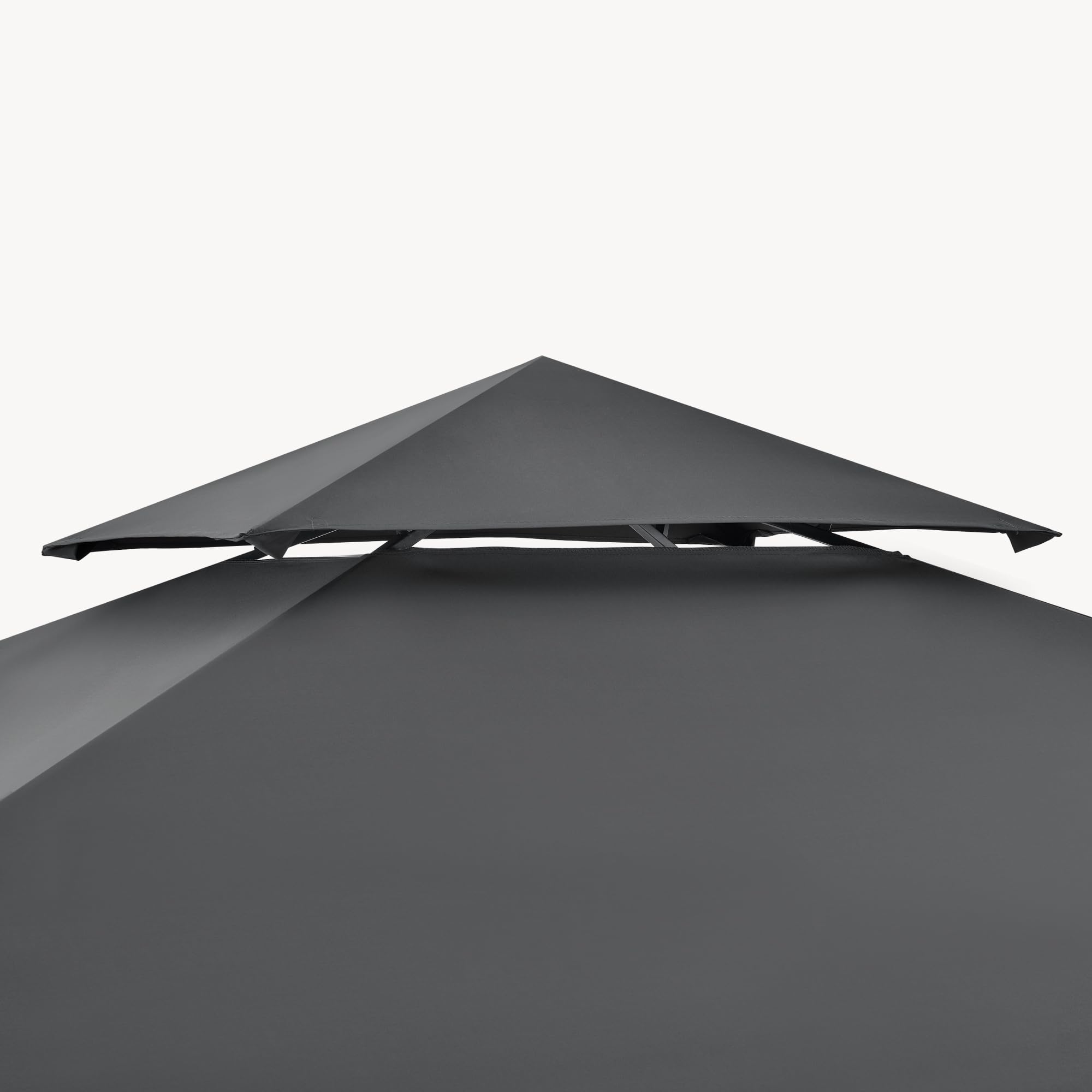 Tonnelle de Barbecue Auvent de Réception pour Jardin Tente avec Comptoir Belvédère Robuste Extérieur Acier Laqué Polyester 250 x 241 x 151 cm Anthracite Gris Foncé