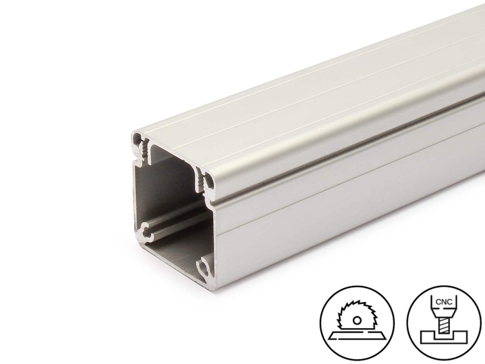 Kabelkanal und Deckel aus Aluminium Profil 40 x 40 Alu: 1200mm
