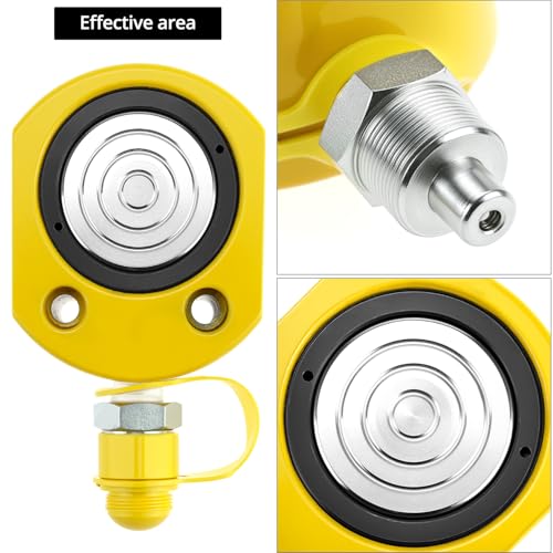 Image of QWORK 20T Hydraulic Cylinder Jack - Mini Hydraulic Ram Jack Porta Power with 13mm Stroke, Manual Pump & Heavy-Duty Metal Structure for Machinery & Construction