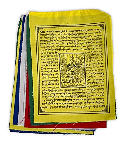 Bandeiras de oração tibetana Guru Rinpoche do Nepal Conjunto de 10 bandeiras