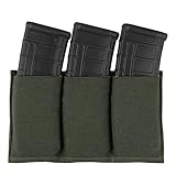 KRYDEX Molle 5.56mm Single/Double/Triple Magazine Pouch Speed Mag Pouches for .223 5.56 Magazine (RG-Triple Pouches)