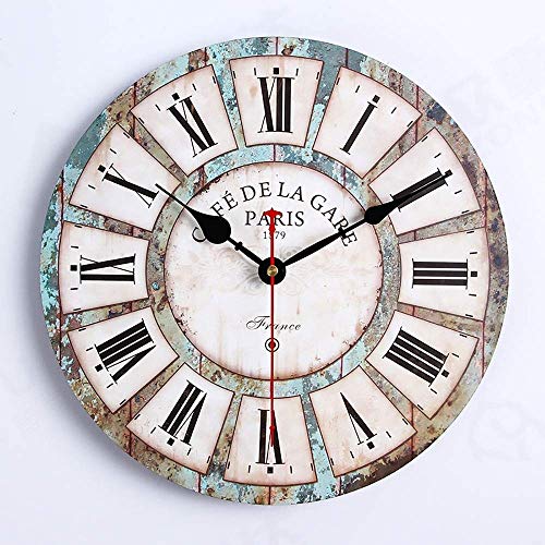 Horloge murale plastique epais forme ronde 30 cm cadran moderne salon