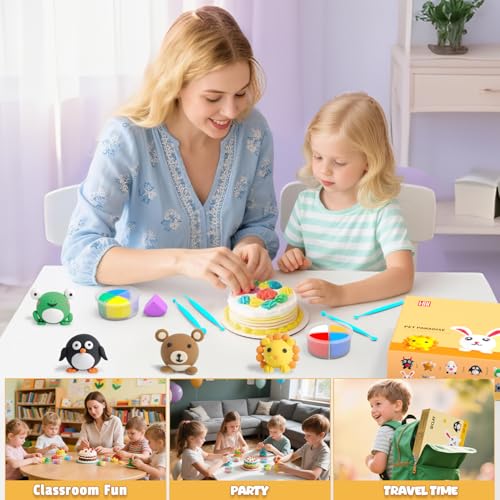 Air Dry Clay Kit for Kids - Safe, Non-Toxic, 12 Boxes with Tools - Image 3