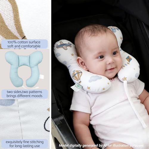 Almohada para cuello bebe en forma de U miniatura 3