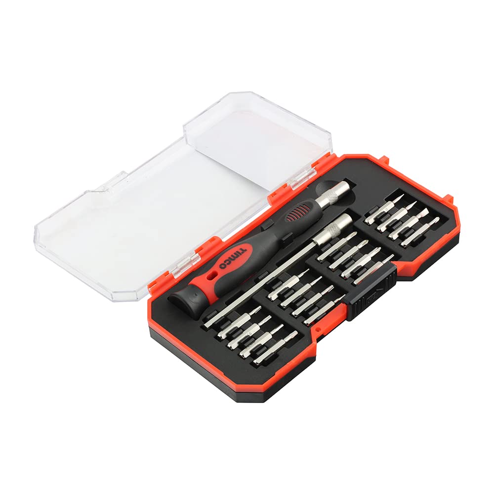 Timco Precision Screwdriver Bit Set - Precision Screwdriver With Interchangeable Driver Bits - 18 Pieces - Ideal For Installing...