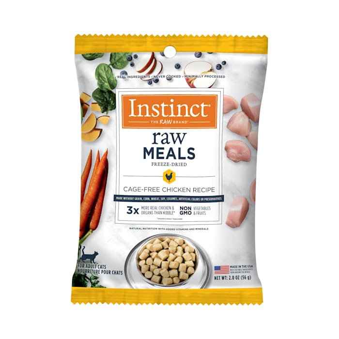 Instinct Freeze Dried Raw Meals Grain Free Cage Free Chicken Recipe Cat Food, 2 oz.