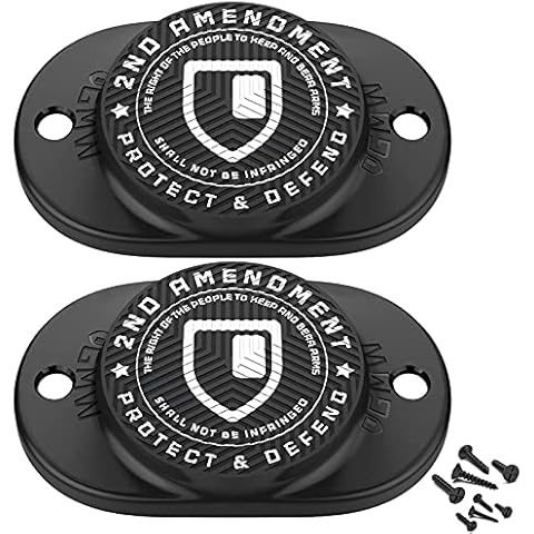 GMW Gun Magnet [2-Pack] 30 lbs. Rating Magnetic Gun Mount, HQ Rubber Coated Gun Magnet Buckler Series for Car, Truck, Desks, Safes, and Walls, Indoor Gun Racks, Concealed Gun Holder for Handgun Cover