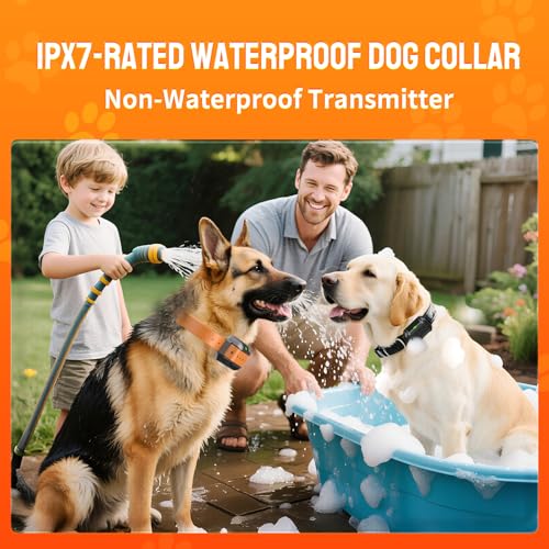 Image of 2 in 1 Wireless Dog Fence for 3 Dogs with Remote Training Collar,Adjustable 10-120ft Boundary Range,Beep Vibration & Static Shock Modes,IPX7 Waterproof for Yard & Home,2 Collar for Medium & Large Dogs