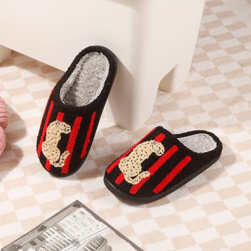 Image of LNERIP Animal Slippers Fruit Slippers Plant Slippers Various Cartoon Patterns Fluffy Soft Memory Foam Retro Indoor Outdoor Home Couple Shoes