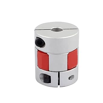 uxcell 6.35mm to 10mm Shaft Coupling 30mm Length 25mm Diameter Motor Coupler Aluminum Alloy Joint Connector for DIY Encoder