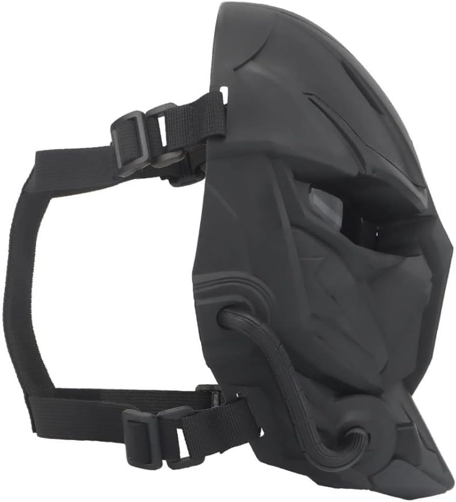Tactical Mask Skull Full Face Cosplay Mask with Lens Goggles Eye Face Protection, Men’s Full Face Airsoft Mask