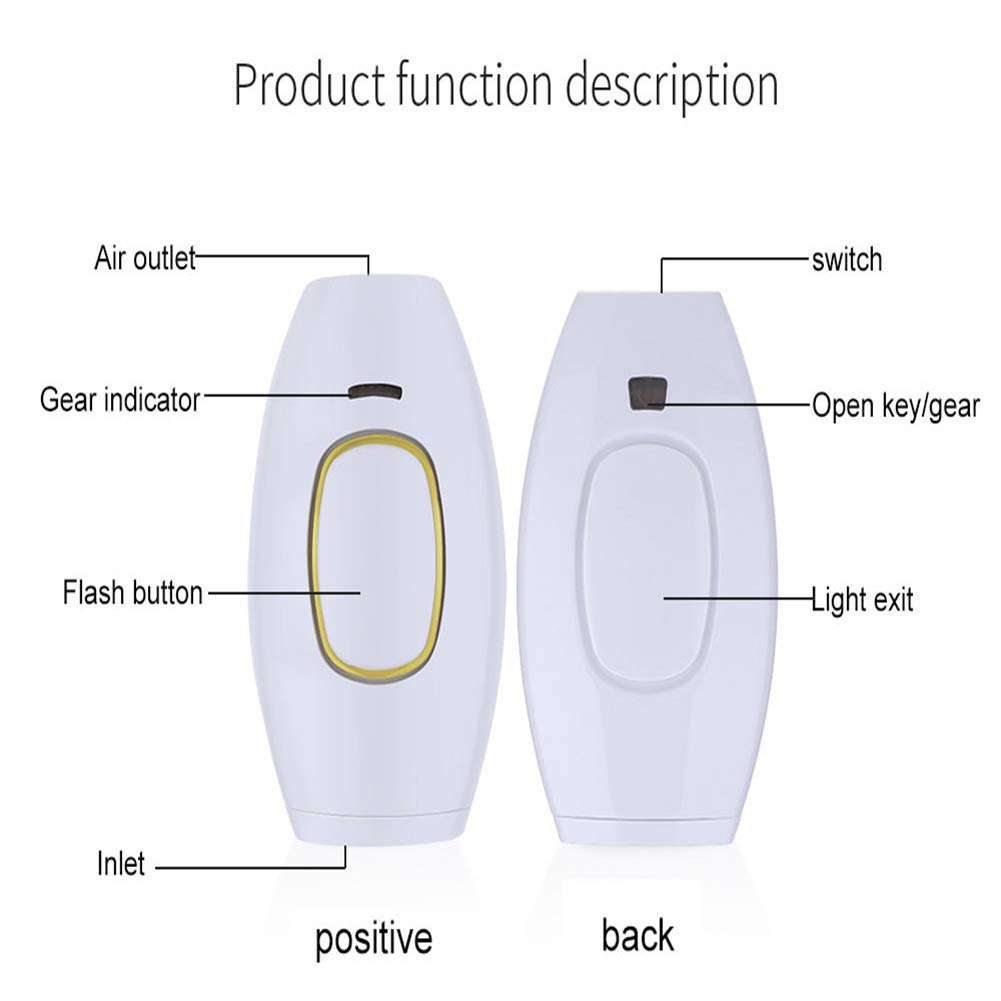 Epilatore A Luce Pulsata IPL, Sistema di Depilazione IPL 300,000 Flash Impulsi di Luce Indolore Permanente Dispositivo di Rimozione con Schermo LCD,Laser Epilatore per Ascelle Faccia,Rosa